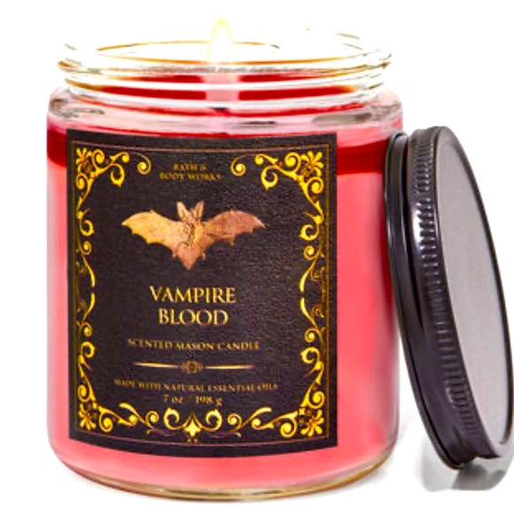 Vampire Blood
Mason Single Wick Candle. Equal parts fruity, floral and frightful - Picture 2 of 3